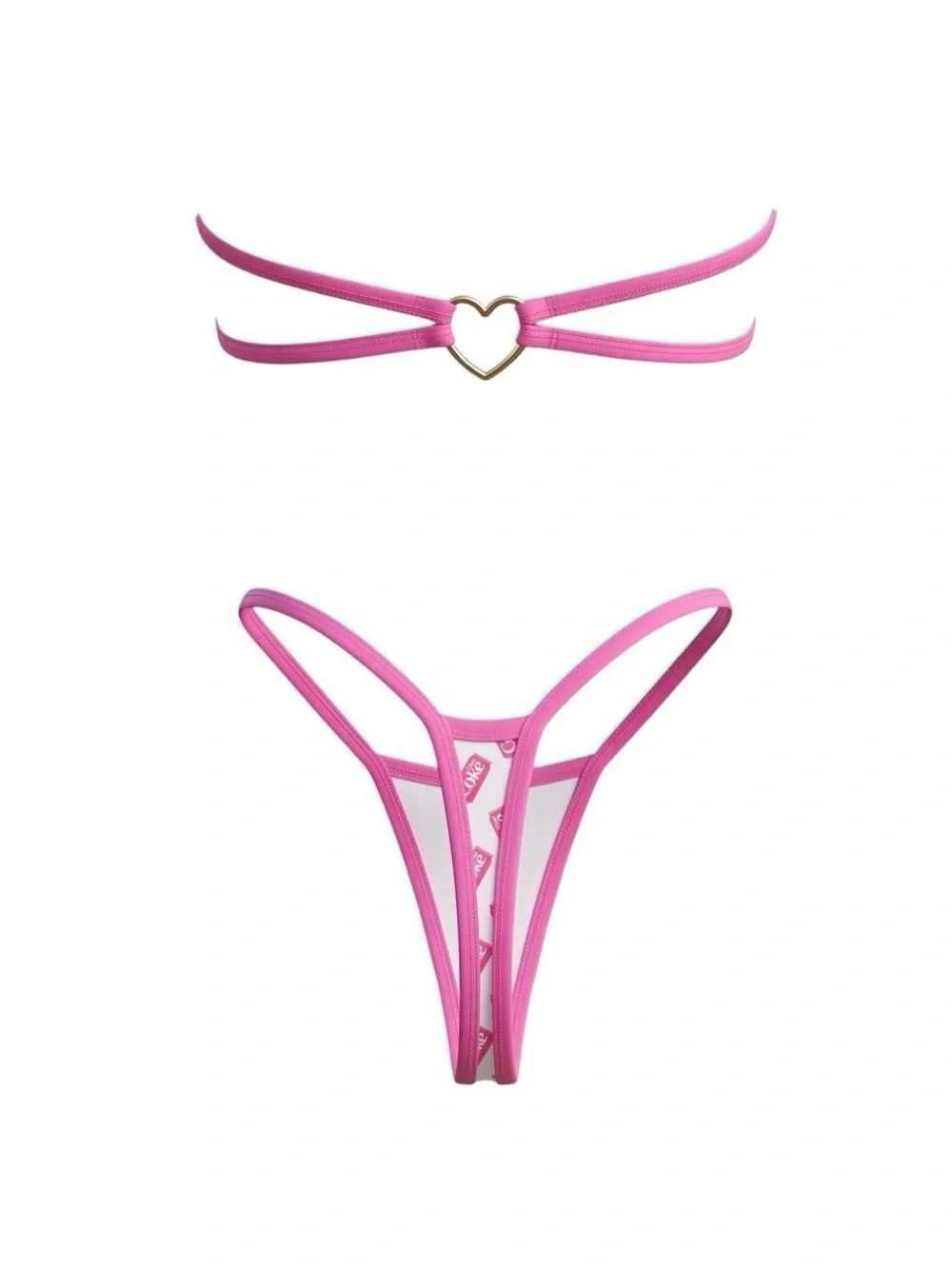 GrlFriday Shop EXCLUSIVE Diet Coke Strappy Thong Bikini - Size M